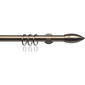 Gardinenstange LIEDECO CELBULLE01SG1L Gardinenstangen Gr. L: 200 cm Ø 25 mm, 1 läufig, braun (bronzefarben) Gardinenstangen Wandmontage 1-läufig im Fixmaß Ø 25 mm