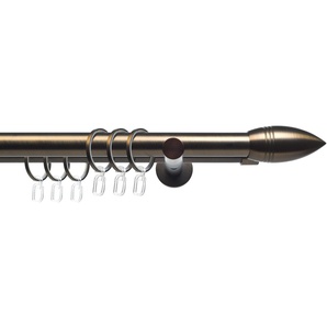 Gardinenstange LIEDECO CELBULLE01SG2L Gardinenstangen Gr. L: 200 cm Ø 25 mm, 2 läufig, braun (bronzefarben) Gardinenstangen Wandmontage 2-läufig im Fixmaß Ø 2520 mm