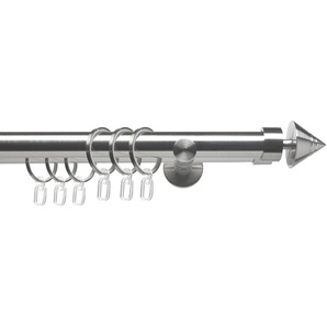 Liedeco Gardinenstange CELKEGEL01SG2L, Ø 25 mm, 2-läufig, Fixmaß, mit Bohren, verschraubt, Metall, 2-läufig im Fixmaß Ø 25 mm