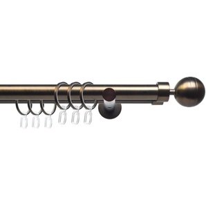 Liedeco Gardinenstange CELKUGEL01SG2L, Ø 25 mm, 2-läufig, Fixmaß, mit Bohren, verschraubt, Metall, 2-läufig im Fixmaß Ø 25/20 mm