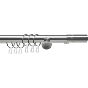 Liedeco Gardinenstange CELZYLIN01SG2L, Ø 25 mm, 2-läufig, Fixmaß, mit Bohren, verschraubt, Metall, 2-läufig im Fixmaß Ø 25/20 mm