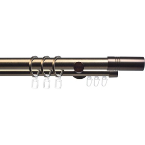 Liedeco Gardinenstange CELZYLIN02SG2L, Ø 25 mm, 2-läufig, Fixmaß, mit Bohren, verschraubt, Metall, 2-läufig im Fixmaß Ø 25/20 mm
