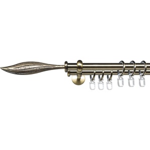 Liedeco Gardinenstange Esp Blatt, Ø 16 mm, 2-läufig, Fixmaß, Metall