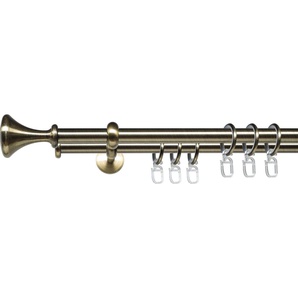 Liedeco Gardinenstange Esp Kegel, Ø 16 mm, 2-läufig, Fixmaß, mit Bohren, verschraubt, Metall, 2-läufig im Fixmaß Ø 16 mm