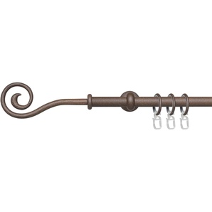 Liedeco Gardinenstange Esp Spirale, Ø 16 mm, 1-läufig, Fixmaß, mit Bohren, verschraubt, Metall, 1-läufig im Fixmaß Ø 16 mm