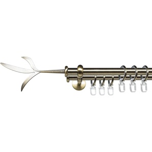 Liedeco Gardinenstange Esp Zweig, Ø 16 mm, 2-läufig, Fixmaß, mit Bohren, verschraubt, Metall, 2-läufig im Fixmaß Ø 16 mm