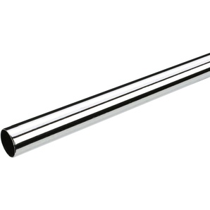 Gardinenstange LIEDECO Fertigstilgarnitur 20 mm Piano Boston Gardinenstangen Gr. L: 240 cm Ø 20 mm, 1 St., 1 läufig, grau (chromfarben) Gardinenstange Gardinenstangen Wandmontage Komplett