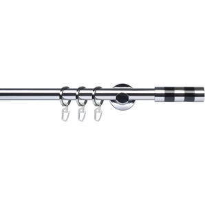 Gardinenstange LIEDECO Fertigstilgarnitur 20 mm Piano Murcia Gardinenstangen Gr. L: 240 cm Ø 20 mm, 1 St., 1 läufig, grau (chromfarben) Gardinenstange Gardinenstangen Wandmontage Komplett