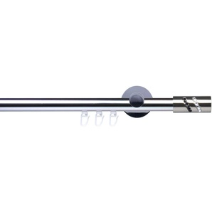 Liedeco Gardinenstange Innenlaufgarnitur 20 mm Piano Boston, Ø 2 mm, 1-läufig, Fixmaß, verschraubt, Eisen, Gardinenstange Komplett