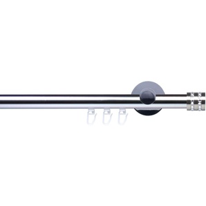 Liedeco Gardinenstange Innenlaufgarnitur 20 mm Piano Miami, Ø 2 mm, 1-läufig, Fixmaß, verschraubt, Eisen, Gardinenstange Komplett