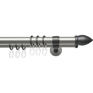 Liedeco Gardinenstange Lan Mush, Ø 20 mm, 2-läufig, Fixmaß, mit Bohren, verschraubt, Metall, 2-läufig im Fixmaß Ø 20 mm