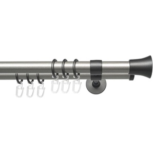 Liedeco Gardinenstange Lan Scan, Ø 20 mm, 2-läufig, Fixmaß, mit Bohren, verschraubt, Metall, 2-läufig im Fixmaß Ø 20 mm