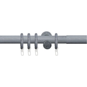 Gardinenstange LIEDECO Stilgarnitur 28 mm Zylinder Gardinenstangen Gr. L: 240 cm Ø 2,8 mm, 1 St., 1 läufig, grau (kalkgrau) Gardinenstange Gardinenstangen Wandmontage Komplett