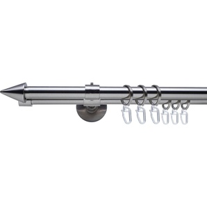 Liedeco Gardinenstange Stilgarnitur, Komplettgarnitur 16 m Kegel Set, Ø 16 mm, 2-läufig, Fixmaß, verschraubt, Eisen, Gardinenstange Komplett