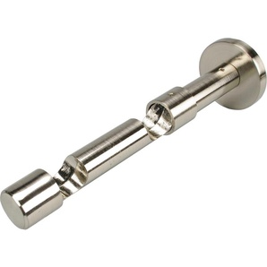 Gardinenstangenhalter LIEDECO Doppelträger, Schraubkappenträger 2-läufig France - 1 Stück Gardinenstangenhalterungen Gr. Länge: 17,5 cm, silberfarben (edelstahlfarben) Gardinenstangenhalter Gardinenstangenhalterungen Halter, Träger für Stangen, Rohre 20