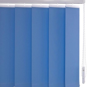 Lamellenvorhang LIEDECO Vertikalanlage 89 mm Jalousien Gr. 180 cm, 100 cm, blau Lamellen