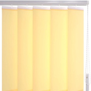 Lamellenvorhang LIEDECO Vertikalanlage 89 mm Jalousien Gr. 180 cm, 100 cm, gelb Lamellen