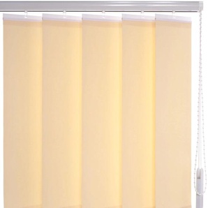 Lamellenvorhang LIEDECO Vertikalanlage 89 mm Jalousien Gr. 250 cm, 120 cm, beige (cream) Lamellen