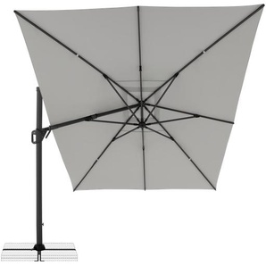 LIFE SIDE Sonnenschirm 300x400, 8tlg. D. 827 hellgrau