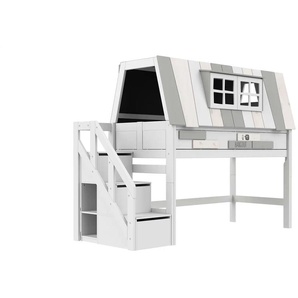 Lifetime Abenteuerbett mit Treppe  Original ¦ weiß ¦ Maße (cm): B: 261 H: 196 T: 107.0