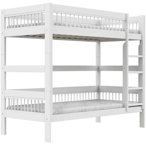 Lifetime Etagenbett mit Leiter  Breeze ¦ weiß ¦ Maße (cm): B: 207 H: 177 T: 102.0