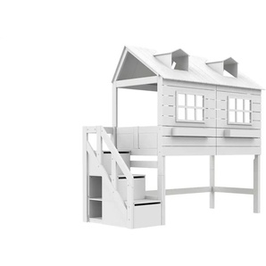 Lifetime Halbhohes Hausbett  Lake House ¦ weiß ¦ Maße (cm): B: 259 H: 242 T: 114.0