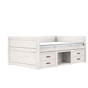 Lifetime Kojenbett mit Regal 120cm  Original ¦ weiß ¦ Maße (cm): B: 207 H: 83 T: 132.0