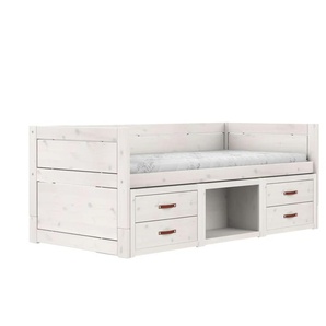 Lifetime Kojenbett mit Regalen Basis ¦ weiß ¦ Maße (cm): B: 207 H: 83 T: 102.0