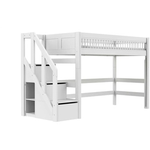 Lifetime Mittelhochbett mit Treppe  Breeze ¦ weiß ¦ Maße (cm): B: 257 H: 152 T: 102.0