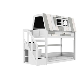 Lifetime Niedriges Abenteuer Etagenbett mit Treppe  My Hangout ¦ weiß ¦ Maße (cm): B: 257 H: 219 T: 107.0