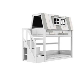 Lifetime Niedriges Abenteuerbett mit Treppe  My Hangout ¦ weiß ¦ Maße (cm): B: 257 H: 219 T: 107.0