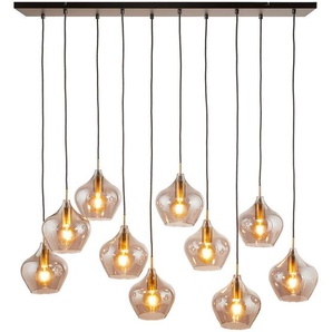 Light & Living Hängeleuchte, Bronze, Glas, rund,rund, 124x60x35 cm, Lampen & Leuchten, Innenbeleuchtung, Hängelampen, Pendelleuchten