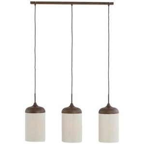 Light & Living Hängeleuchte Dania, Braun, Metall, Textil, rechteckig,rechteckig, 22x32x90 cm, Lampen & Leuchten, Innenbeleuchtung, Leuchten nach Räumen, Esstischlampen