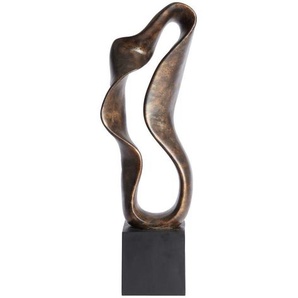 Light & Living Skulptur Najac, Schwarz, Gold, Kunststoff, 21.5x15x69.5 cm, stehend, Dekoration, Skulpturen & Dekoobjekte, Skulpturen
