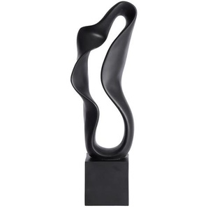 Light & Living Skulptur Najac, Schwarz, Kunststoff, 21.5x15x69.5 cm, stehend, Dekoration, Skulpturen & Dekoobjekte, Skulpturen