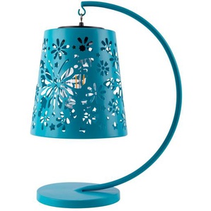 Light & More LED Solartischleuchte Laterne blau GLO773504298