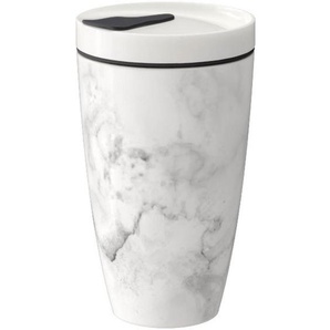 like.Villeroy & Boch Coffee-To-Go-Becher TO GO, TO Stay, Grau, Weiß, Kunststoff, Keramik, 0,35 L, Kaffee & Tee, Tassen, Thermobecher