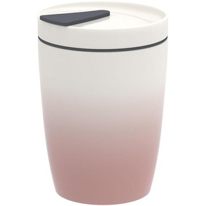 like.Villeroy & Boch Coffee-To-Go-Becher TO GO, TO Stay, Rosa, Weiß, Kunststoff, Keramik, 0,29 L, Kaffee & Tee, Tassen, Thermobecher