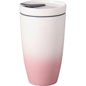 like.Villeroy & Boch Coffee-To-Go-Becher TO GO, TO Stay, Rosa, Weiß, Kunststoff, Keramik, 0,35 L, Kaffee & Tee, Tassen, Thermobecher