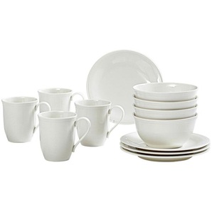 like.Villeroy & Boch Frühstücksservice, Creme, Keramik, 12-teilig, Uni, 24x23x29 cm, Essen & Trinken, Geschirr, Geschirr-Sets, Kaffeeservice