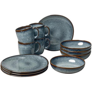 like.Villeroy & Boch Frühstücksservice Lave Gris, Dunkelgrau, Keramik, 12-teilig, 34.5x19.4x32 cm, Essen & Trinken, Geschirr, Geschirr-Sets,