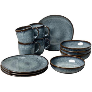 like.Villeroy & Boch Frühstücksservice Lave Gris, Keramik, 12-teilig, 34.5x19.4x32 cm, Essen & Trinken, Geschirr, Geschirr-Sets, Kaffeeservice