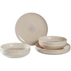 like.Villeroy & Boch Tafelservice Perlemor sand, Sand, Keramik, 8-teilig, Struktur, 19.4x32.0x34.5 cm, robust, Essen & Trinken, Geschirr,