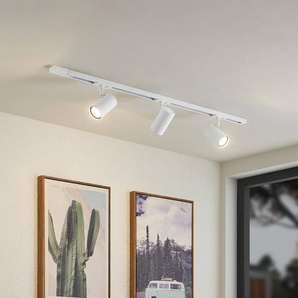 Lindby 1-Phasen-Schienensystem Linaro, GU10, weiß, 3-flammig 9628671