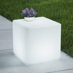 Lindby Akku-LED-Außenleuchte Cubara, RGB, Würfel, Kunststoff 10034641