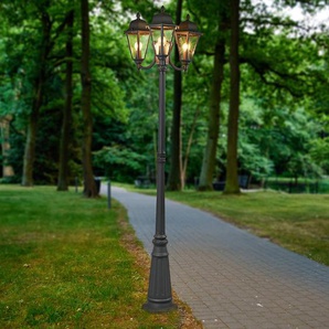 Lindby Außenlampe Edana, 212cm, 3-flg., anthrazit, E27, IP44 18620-3