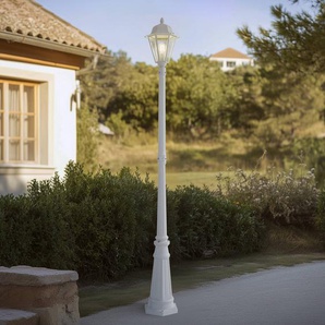Lindby Außenleuchte Edana, 211 cm, weiß, Metall, E27, IP44 10034011
