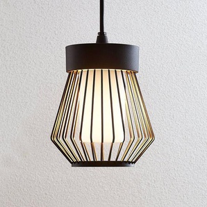 Lindby Außenpendelleuchte Vajana, Ø 19 cm, schwarz, Alu 9630089