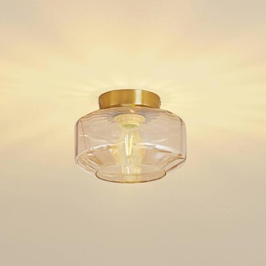 Lindby Deckenleuchte Hildur, amber, Glas, Ø 22 cm 10030777
