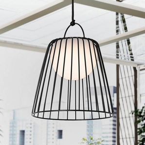 Lindby LED-Akku-Außenhängeleuchte Levino, schwarz, Metall 10019740